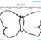 Worksheets for kids - shape-butterfly