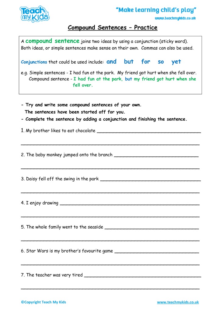 simple-compound-sentences-worksheets