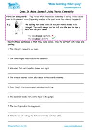 Worksheets for kids - does-it-make-sense-using-verbs-correctly