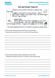 Worksheets for kids - past_and_present_tense_2