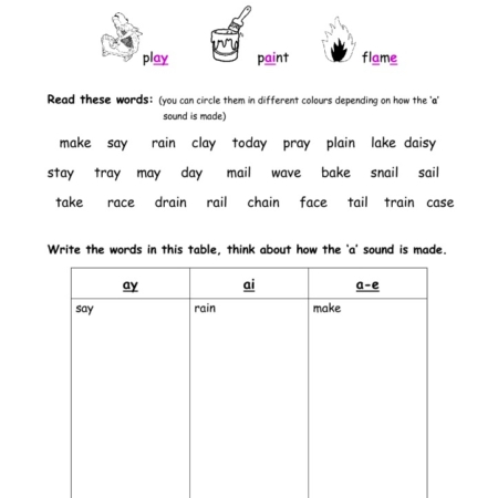 Phonics - ee, ea, ie, y Words - TMK Education