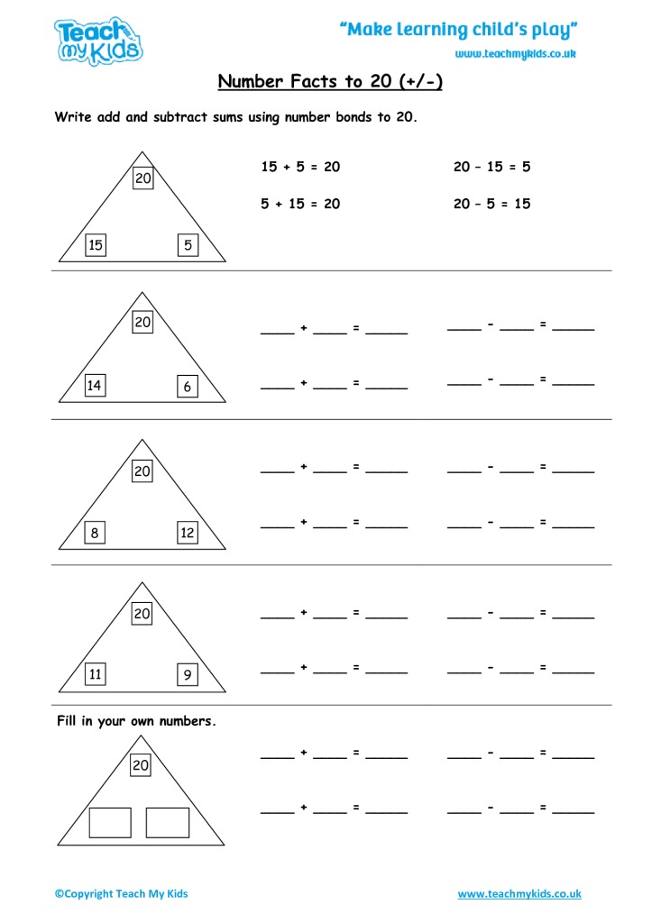 addition-facts-to-20-worksheets