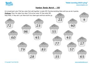 Worksheets for kids - number_bonds_match_-_100_2