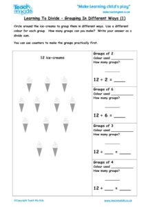 Worksheets for kids - learning-to-divide-grouping-in-diff-ways-1