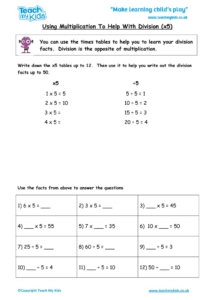 Worksheets for kids - using-multiplication-to-help-with-division-x5