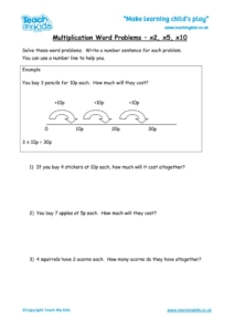 Worksheets for kids - Multiplication-Word-Problems-x2-x5-x10
