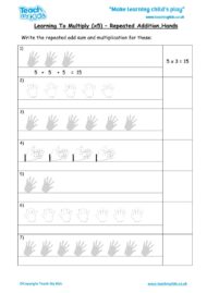 Worksheets for kids - learning-to-multiply-repeated-add-x5-hands
