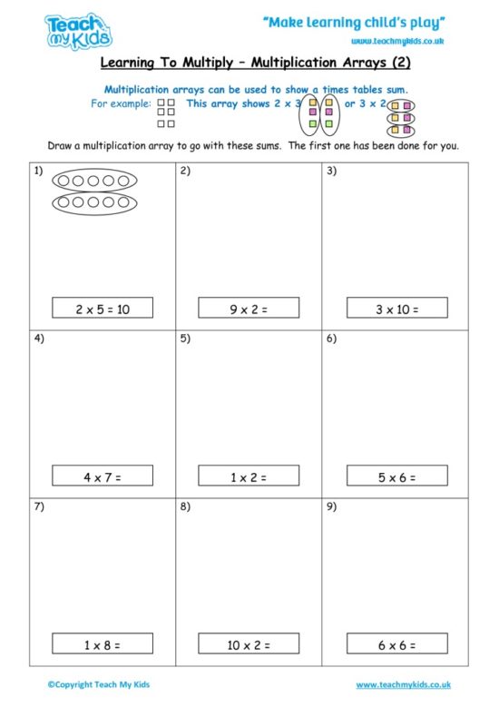 Worksheets for kids - learning-to-multiply-x-arrays2