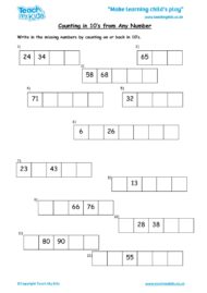 Worksheets for kids - Counting-in-10s-from-any-number