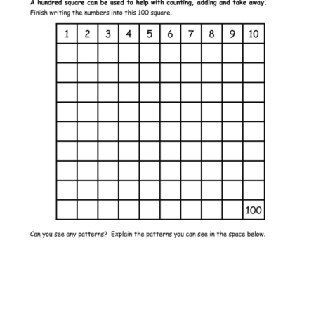 100 Square, Cut and Stick (1) - TMK Education