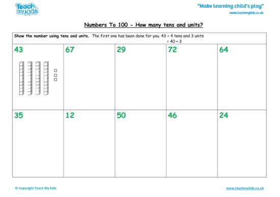 Worksheets for kids - nos-to-100-how-many-t-u