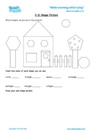 Worksheets for kids - 2d-shape-picture