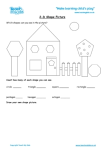 Worksheets for kids - 2d-shape-picture
