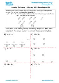 Worksheets for kids - learning-to-divide-sharing-with-remainders-1