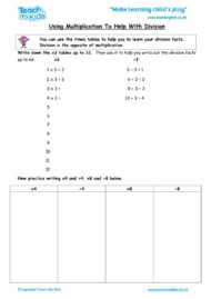 Worksheets for kids - using-multiplication-to-help-with-division