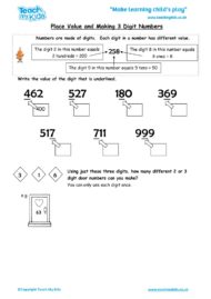 Worksheets for kids - place-value-and-making-3-digit-numbers