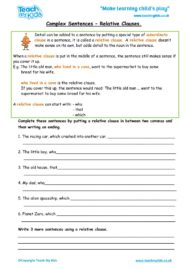 Worksheets for kids - complex_sentences_-_relative_clauses
