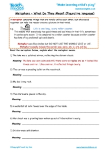 Worksheets for kids - metaphors-what-does-it-mean
