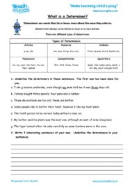 Worksheets for kids - what_is_a_determiner