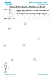Worksheets for kids - chunking-method-division-the-stars-and-beyond