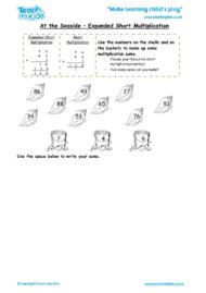 Worksheets for kids - at_the_seaside_-_expanded_short_multiplication_1