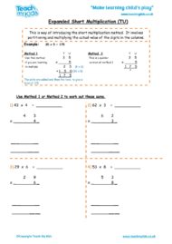 Worksheets for kids - expanded_short_multiplication
