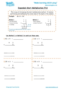 Worksheets for kids - expanded_short_multiplication