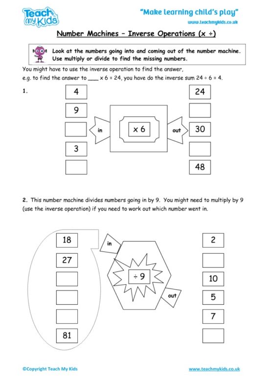 Worksheets for kids - number-machines-inverse-operations-times-divide