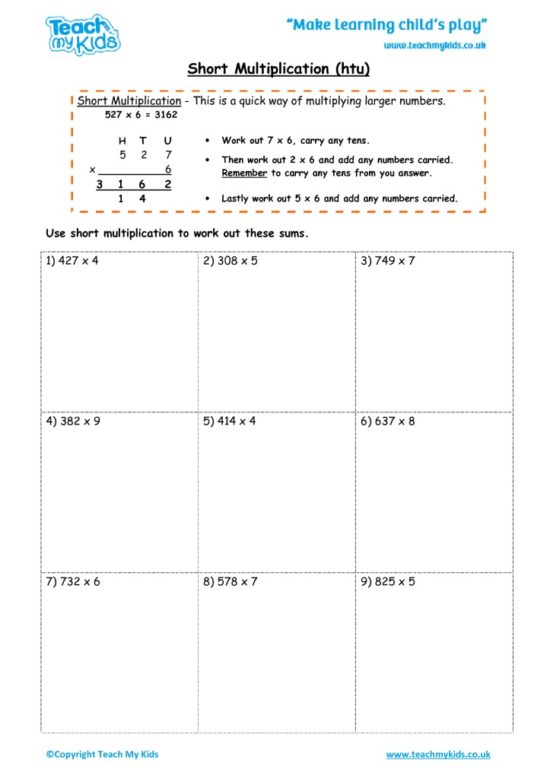 Worksheets for kids - short_multiplication_-_htu