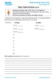 Worksheets for kids - times-tables-patterns
