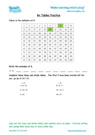 Worksheets for kids - x8_tables
