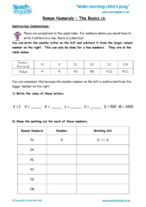 Worksheets for kids - roman_numerals_-_the_basics,_3