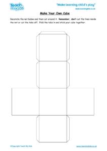 Worksheets for kids - make-your-own-cube