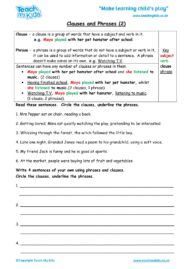 Worksheets for kids - clauses-and-phrases-2