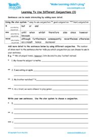 Worksheets for kids - learning_to_use_different_conjunctions 3