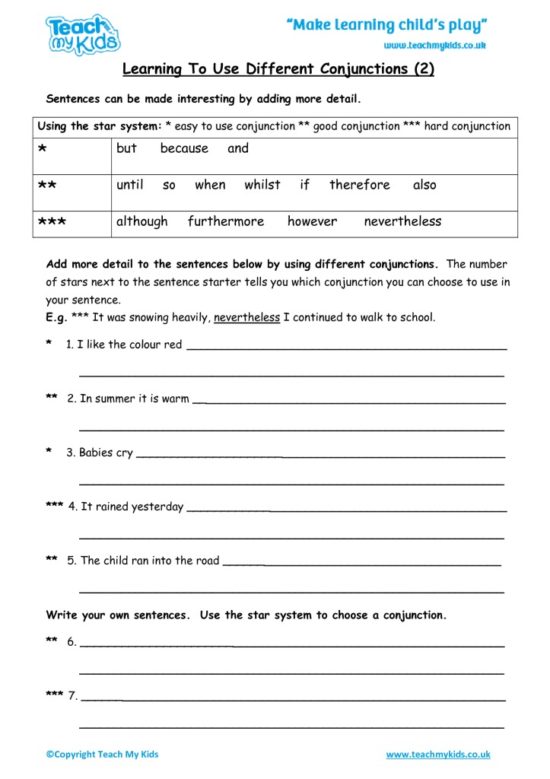 Worksheets for kids - learning_to_use_different_conjunctions_2