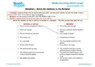 Worksheets for kids - metaphors-match-the-sentence-to-the-metaphor