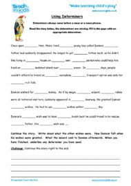 Worksheets for kids - using_determiners