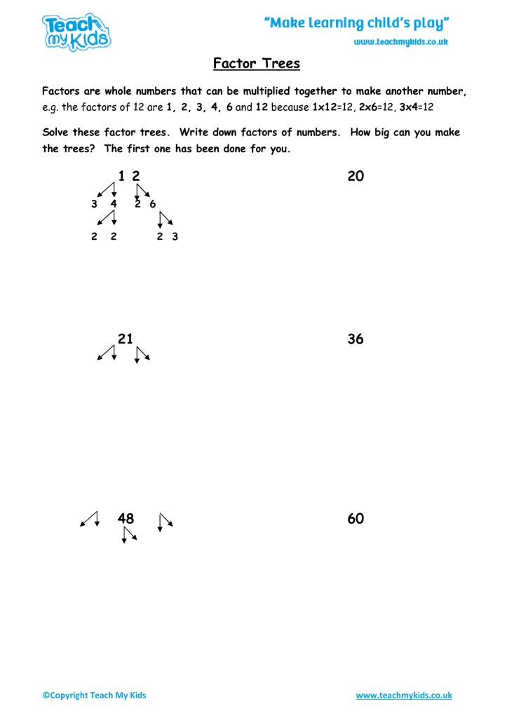 Factor Trees TMK Education