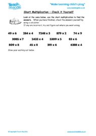 Worksheets for kids - short-multiplication-check-it-yourself