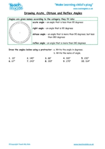 Worksheets for kids - drawing-acute-obtuse-and-reflex-angles