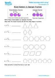 Worksheets for kids - mixed-numbers-to-improper-fractions