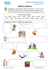 Worksheets for kids - imperative-sentences