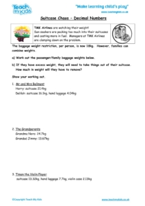 Worksheets for kids - suitcase-chaos-decimal-numbers