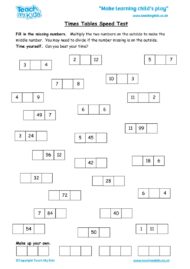 Worksheets for kids - times-tables-speed-test