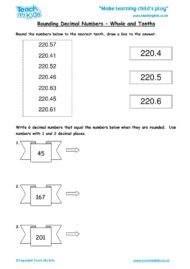 Worksheets for kids - rounding-decimal-numbers-whole-and-tenths