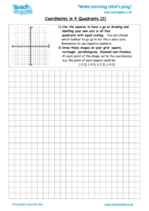 Worksheets for kids - coordinates-in-4-quadrants-2